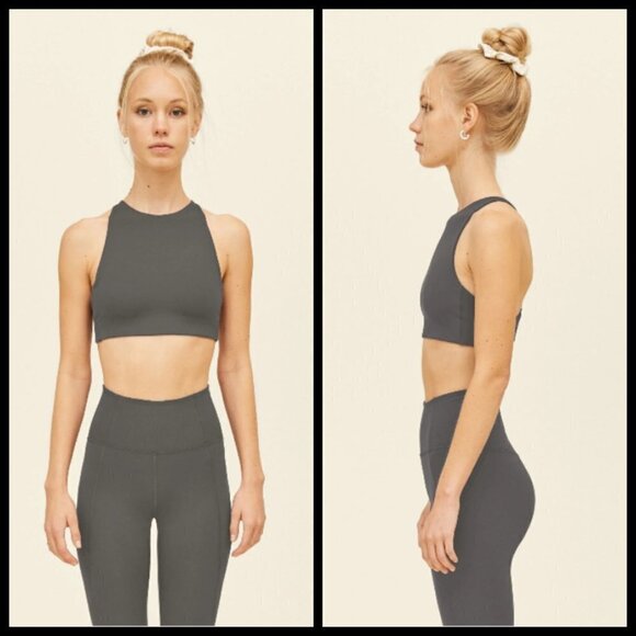 💕GIRLFRIEND COLLECTIVE💕 Topanga Bra ~ Moon Charcoal Gray Dark Gray XXL NWT - Picture 5 of 14